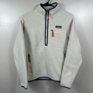 Patagonia Women's Retro Pile Fleece Marsupial - Natural Cream White Size Small